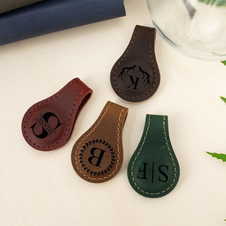 Personalized Leather Magnetic Bookmarks,Custom Name Leather Bookmark,Handmade Bookmark,Birthday Party Gift,Reader Gift for Him or Her