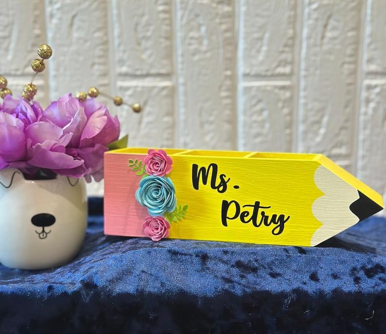 Teacher PenciHolder, Back To School Teacher Appreciation Gifts, Teacher Year End Gifts, Teacher Desk PenciHolder