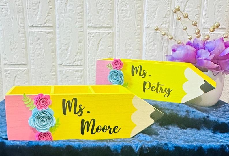 Teacher PenciHolder, Back To School Teacher Appreciation Gifts, Teacher Year End Gifts, Teacher Desk PenciHolder
