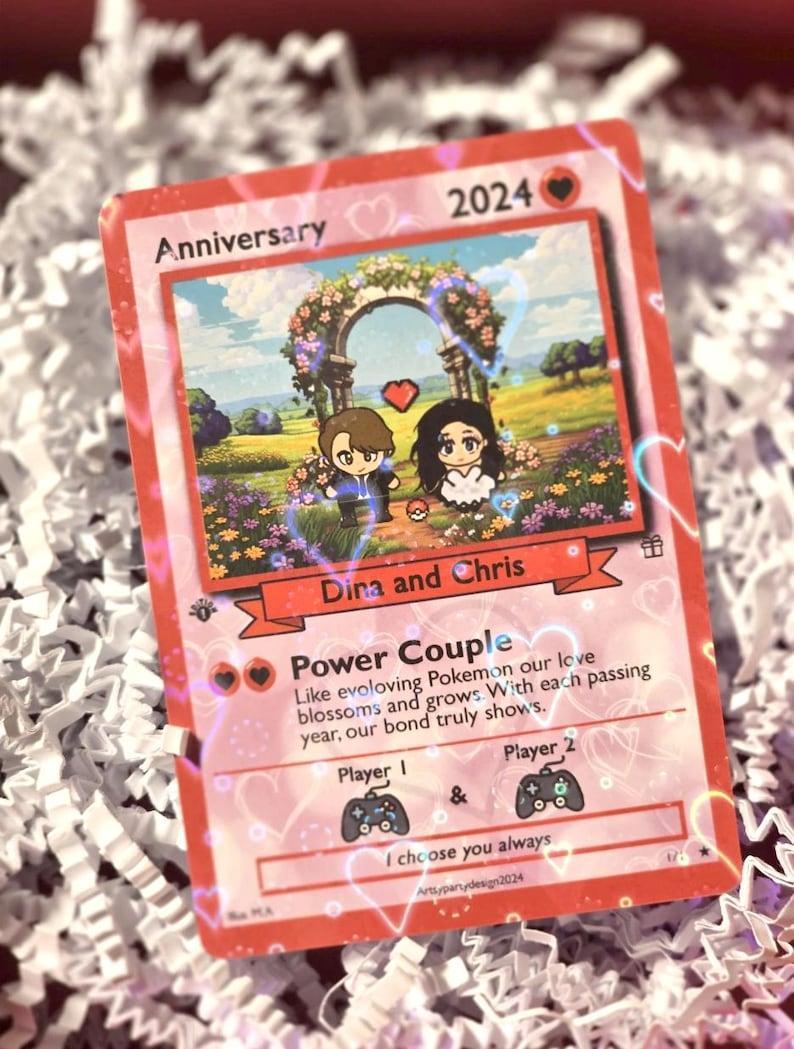 Custom Anniversary Card, Custom PokeCard, Custom Trading Card, Proposal Card, Anniversary, Wedding Card, TCG, Custom Trading card