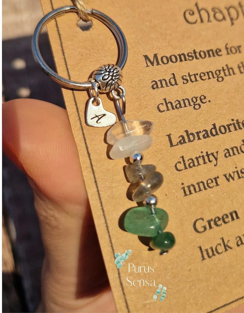 Personalized New CHAPTER. Crystal Gifts for Next Chapter Keychains Crystals for New Job / New School / Graduation / New Home / Custom Keyrings
