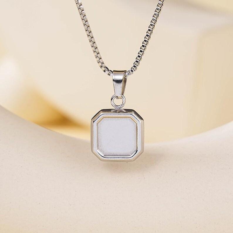 Fun Gifts Custom Photo Hidden Heart Magic Necklace Personalized Cold Concealed Photo Necklace Heat Reveal Picture Necklace Suprise Gifts