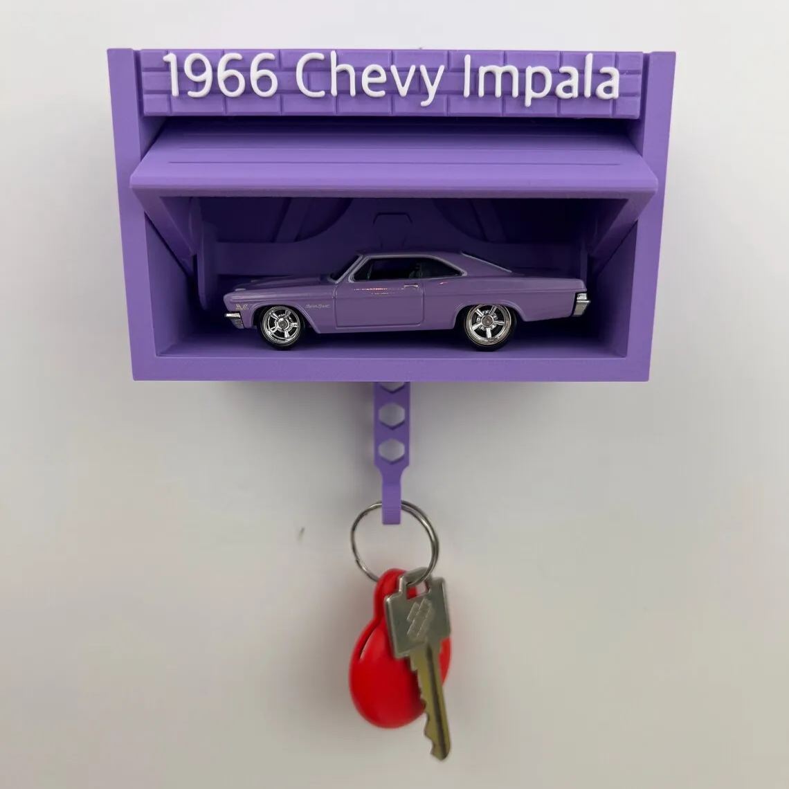 Mini Garage Key Holder for 1:64 Scale Cars Wall Mount Display Gift for Car Lovers Father`s Day Gift