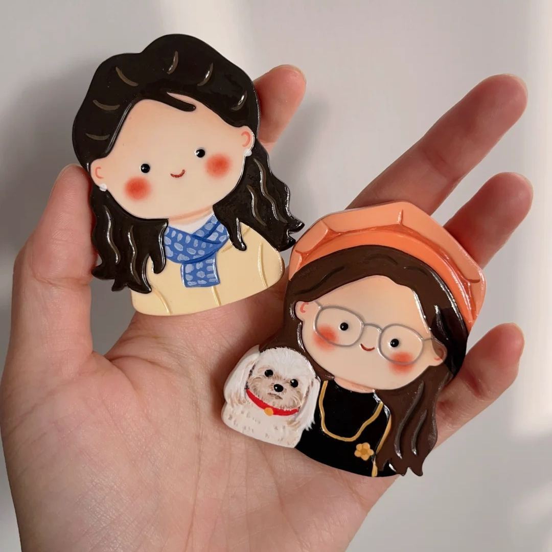 Custom AI Cartoon Avatar Fridge Magnets – Personalized Fun for Your Kitchen