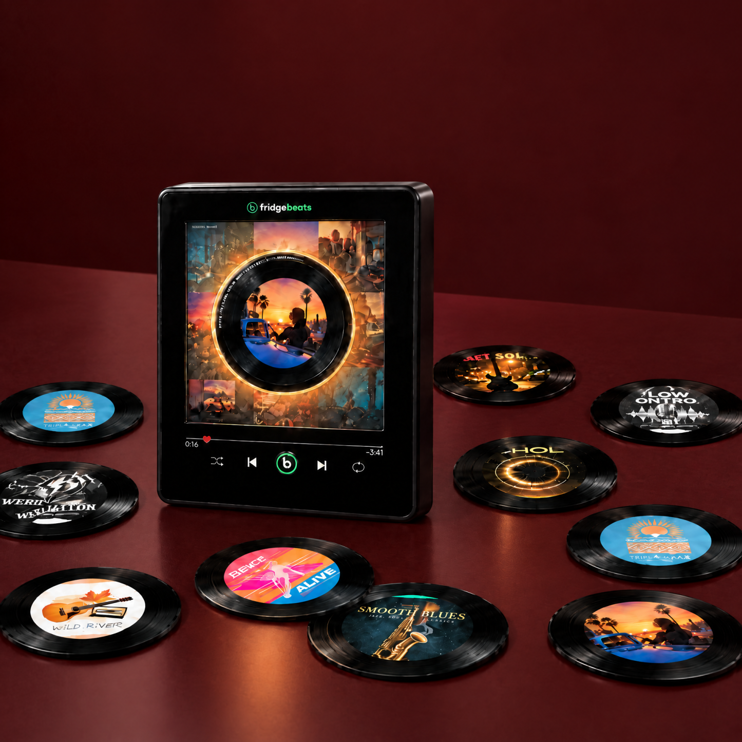 Personalized Vinyl Record Fridge Magnet - 