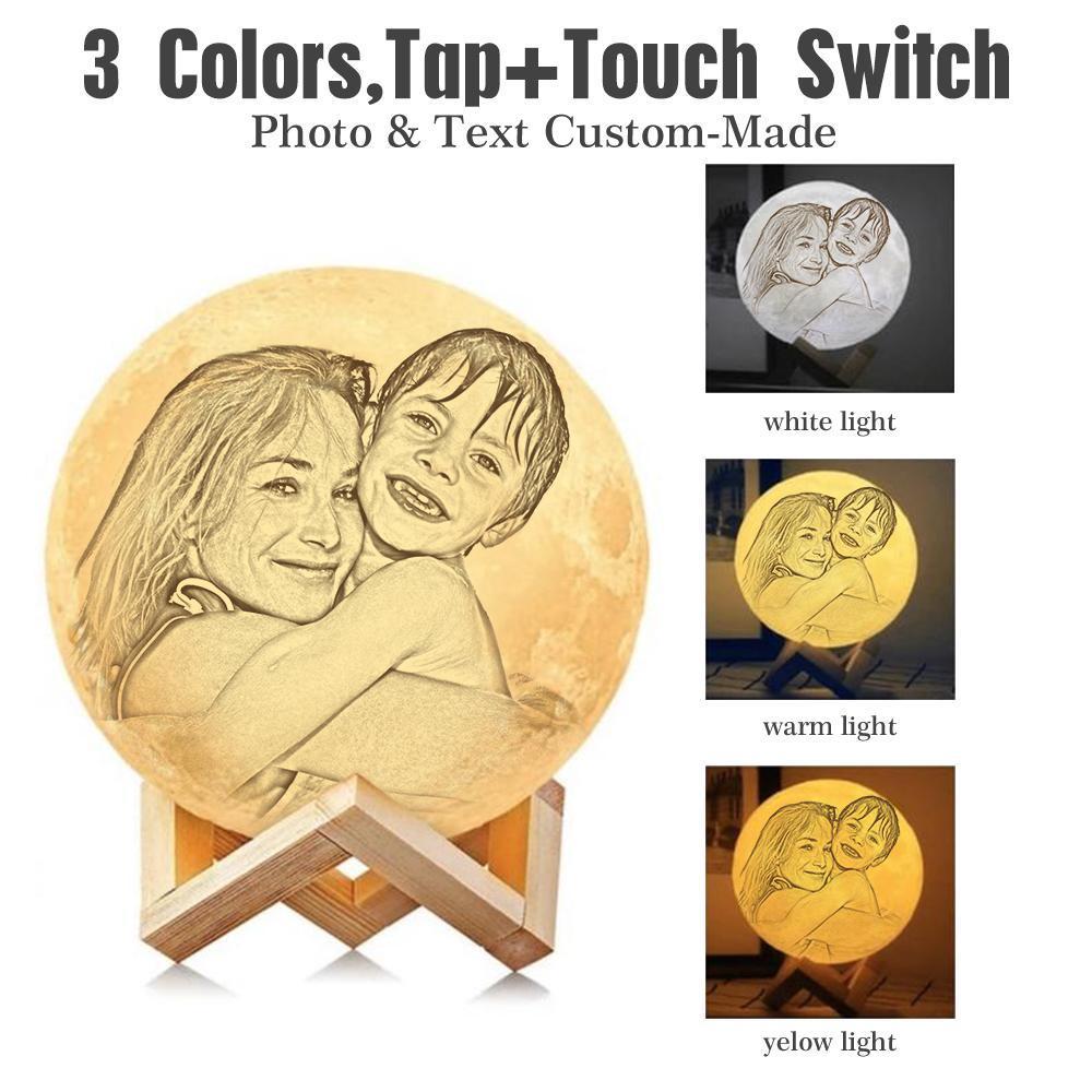 Custom 3D Moon Lamp Personalized Photo With Your Text - Gifts For Her