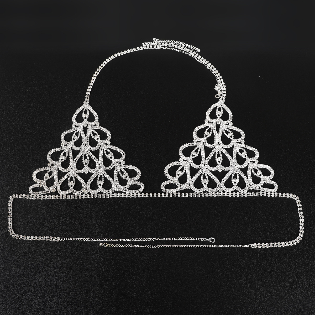 Sexy Rhinestone Lingerie Set, Luxury Bikini Body Chain, Valentine’s Jewelry Gift for Her - 