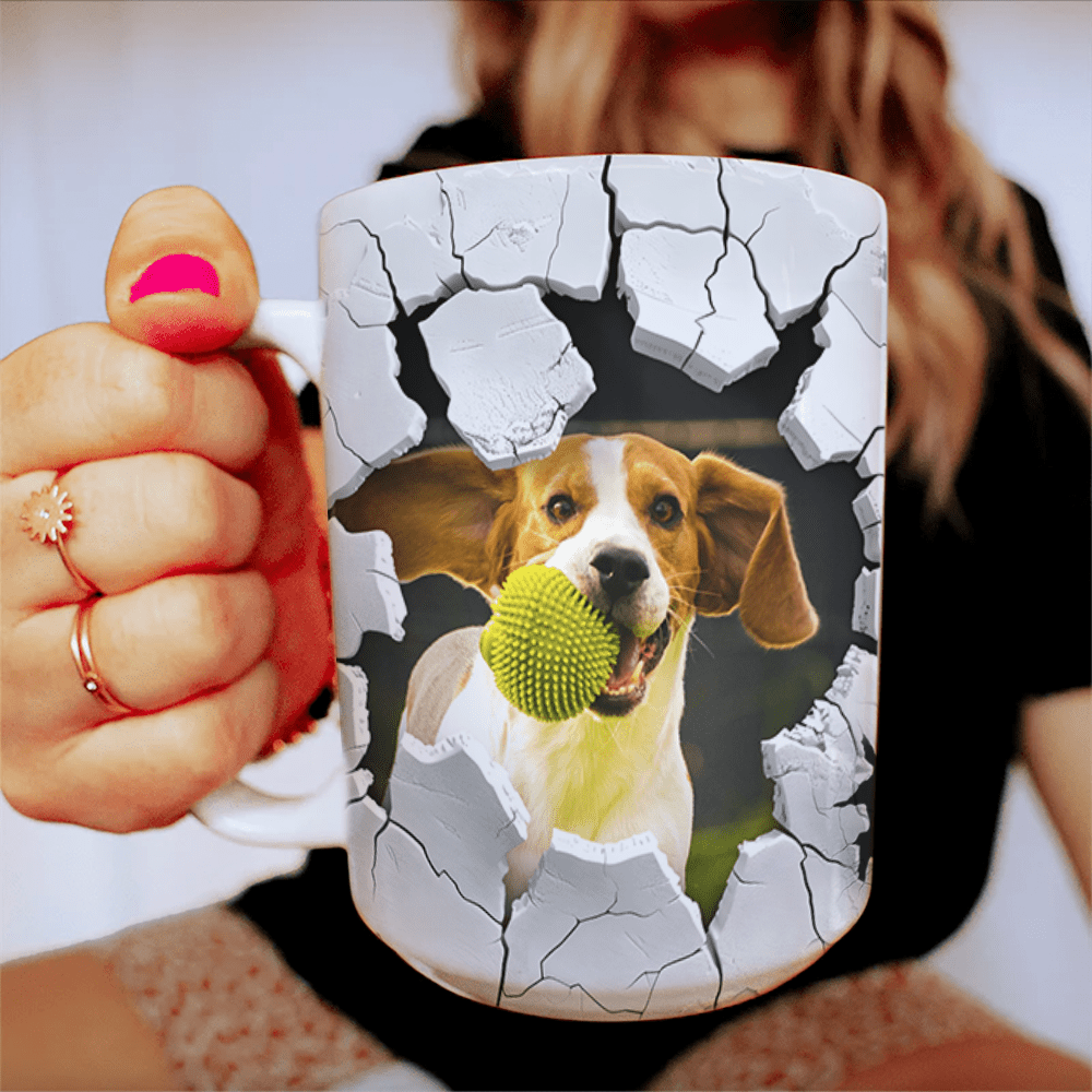 Custom Dog Cat Photo With 3D Inflated Mug Personalized Gift - 