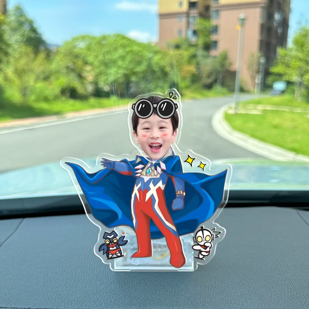 Car shaking ornaments customized solar car shake music photo acrylic car interior decoration - 