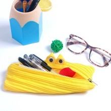 Cute Monster Zipper Pencil Case Funny Creative Student Pen Pouch - 