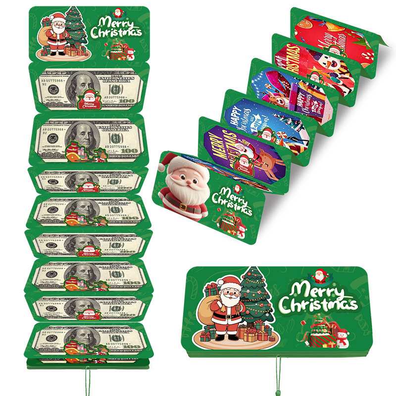 Christmas Money Holders with Envelopes Surprise Cash Gift Cards for Kids, Teens, Mom & DadCreative Christmas Cash Gift - 