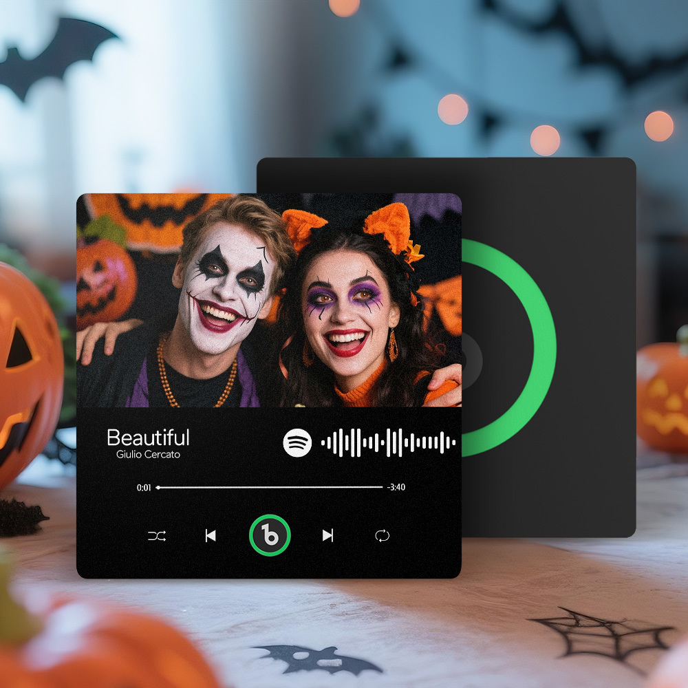 Custom Music And Photo Fridge Magnet Personalized Song Magnets That Can Play Music FridgeBeats Pro Supports Bluetooth Connectivity Halloween Gifts for Couple