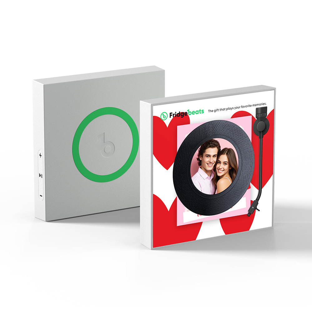 Upgraded Personalized Music Fridge Magnet That Play Songs Record Supports 1-6 Songs Couple's Gifts for Lover