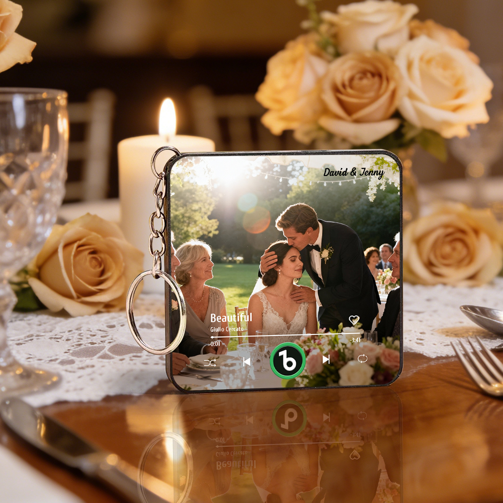 Custom Mini Music Fridge Magnet Keychain Custom Mini Album Fridge Magnet Keychain Music Wall Photo Sticker Song Magnets That Can Play Music Wedding Gifts