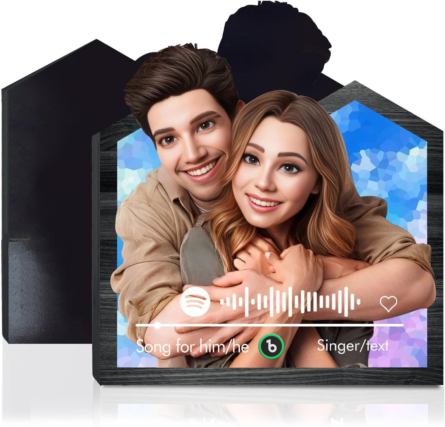 Custom Music Fridge Magnet, Music Refrigerator Magnets, Spotify Plaque Fridge Magnet That can be Customized with Photos and Musics Anime Style