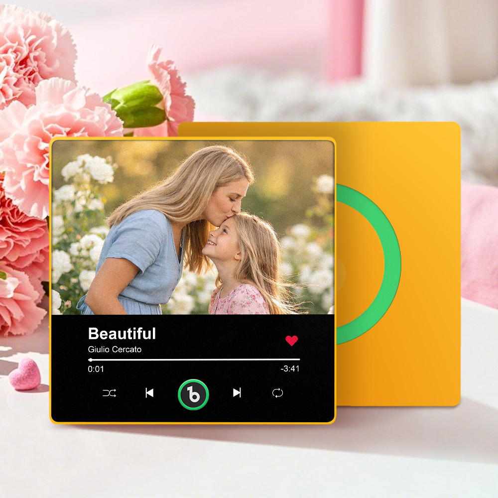 Personalized Photo Music Fridge Magnet Playable Song Keepsake Gift Mother's Day Gifts