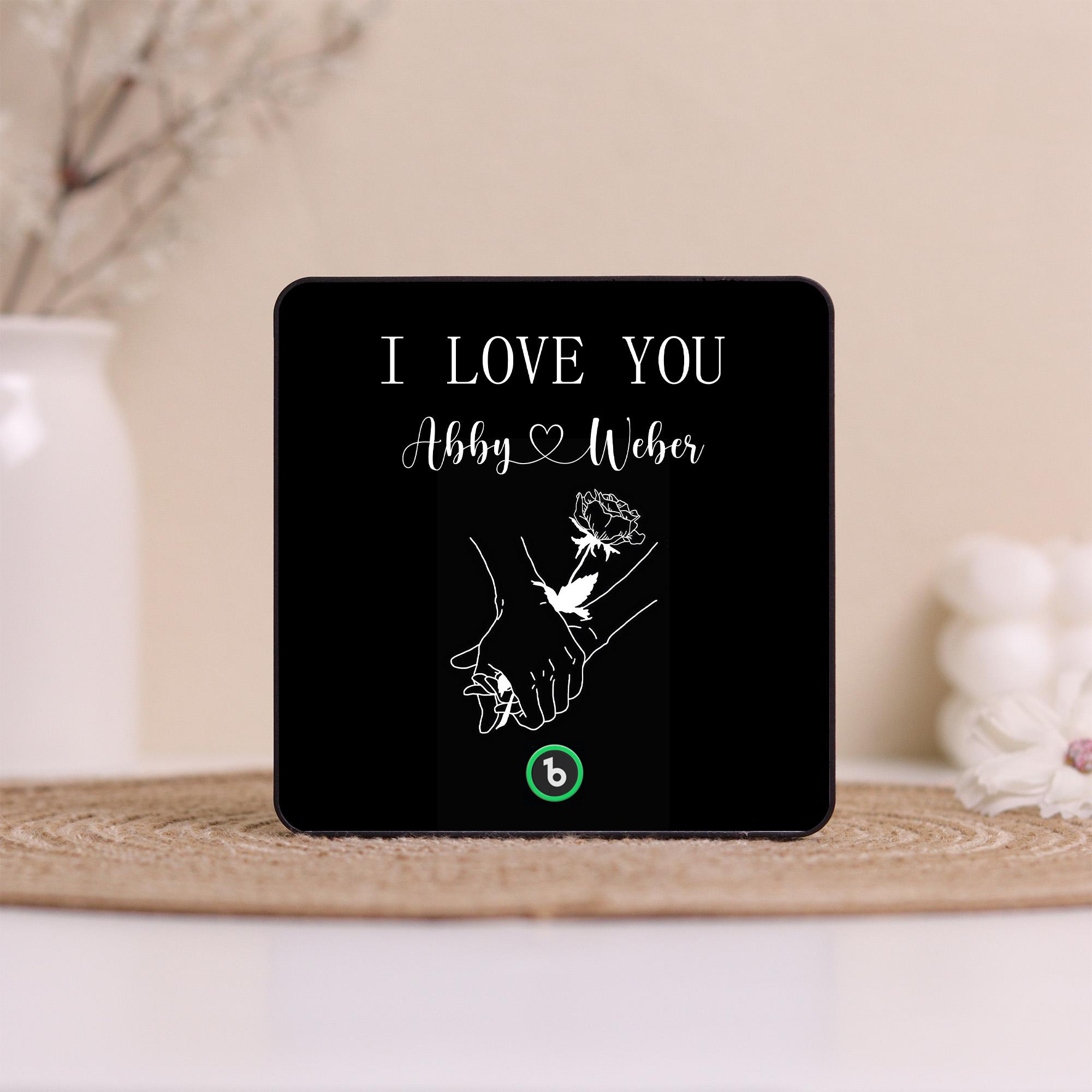 Personalized Song Fridge Magnet Custom I LOVE YOU Fridge Magnet With Music Valentine's Day Gift Anniversary Gift For Couple