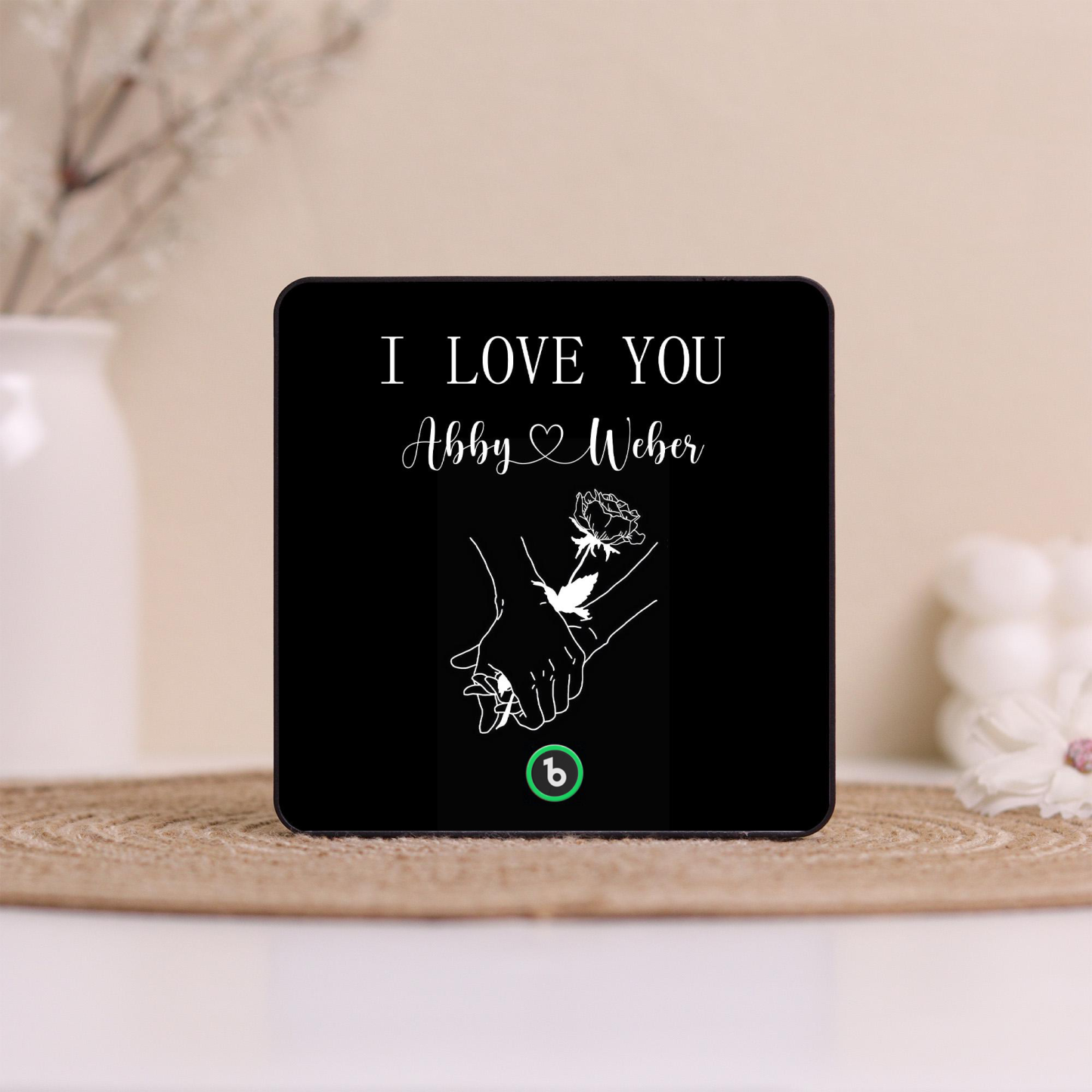 Personalized Song Fridge Magnet Custom I LOVE YOU Fridge Magnet With M