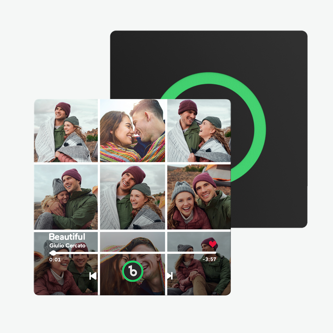 Custom Music Fridge Magnet and Photo with Colorful Frame Music Wall Photo Sticker Music Movement That Can Be Played Gift for Couple - Fridgebeats