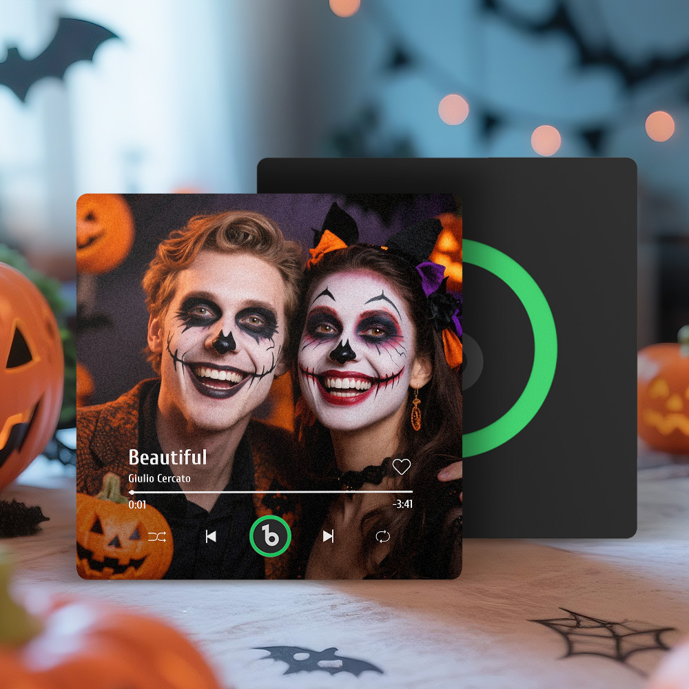 Custom Music Photo Fridge Magnet Personalized Photo Music Fridge Magnet That Can Play Music Without Cellphone Supports Bluetooth Connectivity Halloween Gift for Her