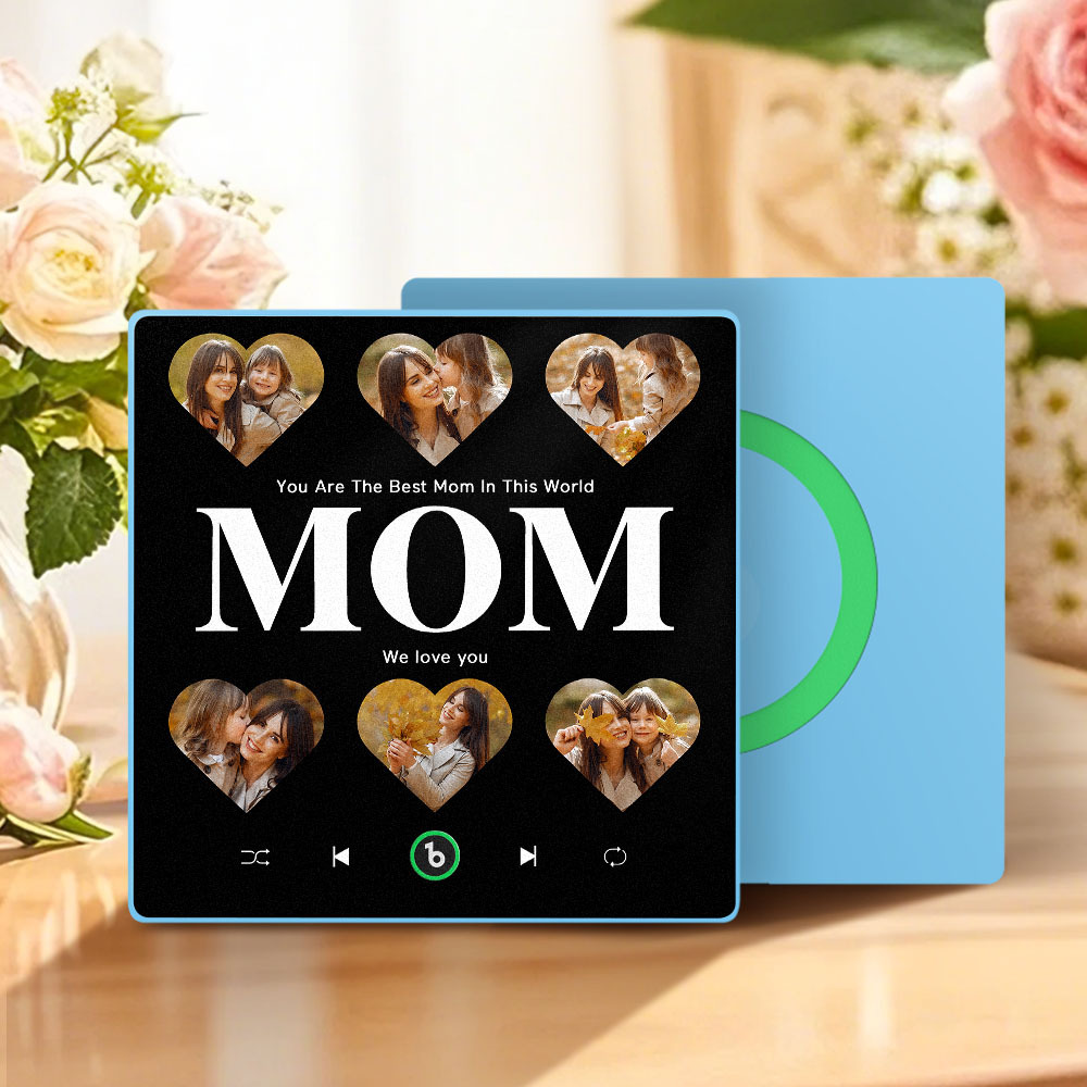 Custom Music & Multi Photo Fridge Magnet Personalized Fridge Magnet Mother's Day Gift