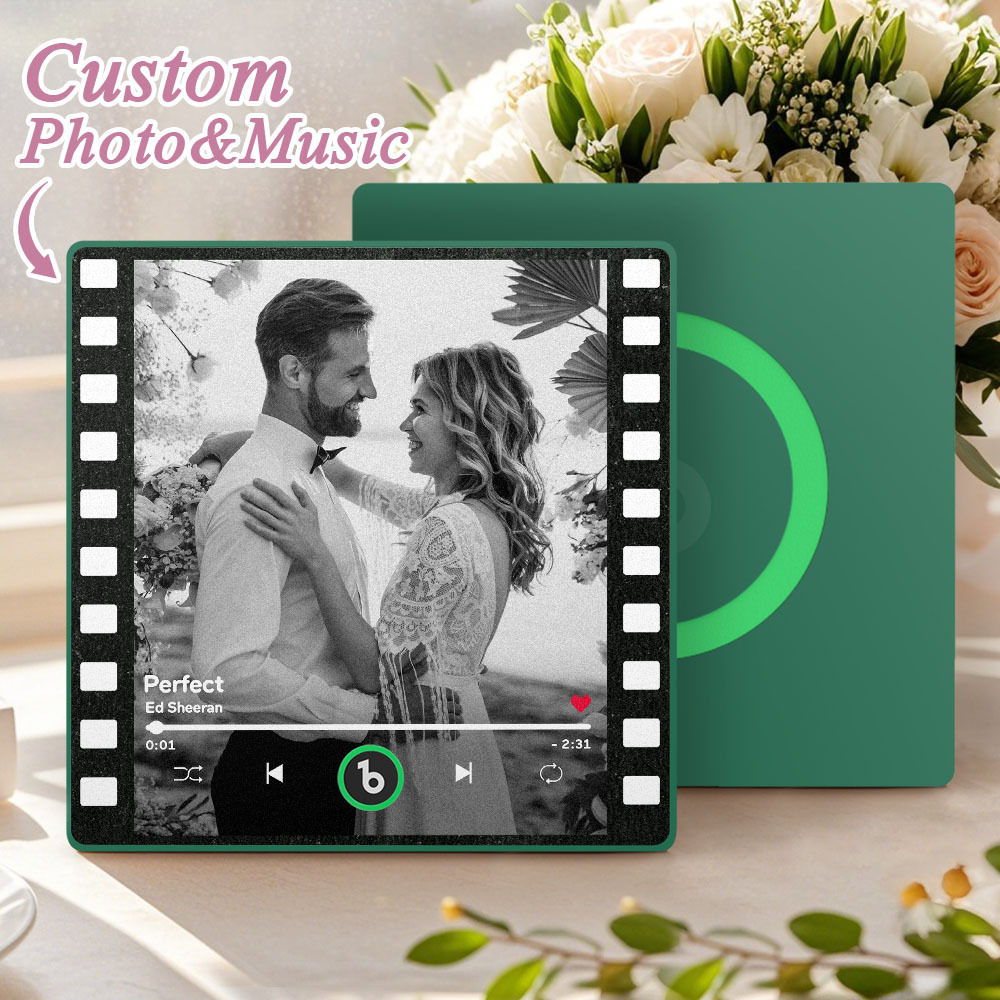 Custom Music Fridge Magnets Vintage Movie Colorful Frame Album Fridge Magnet Can Play Songs Wedding Gift for Couples
