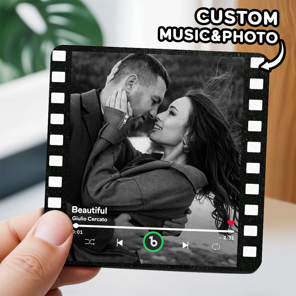 Custom Music Fridge Magnets Custom Music Fridge Magnet Colorful Frame Album Fridge Magnet Can Play Songs Gift for Couple