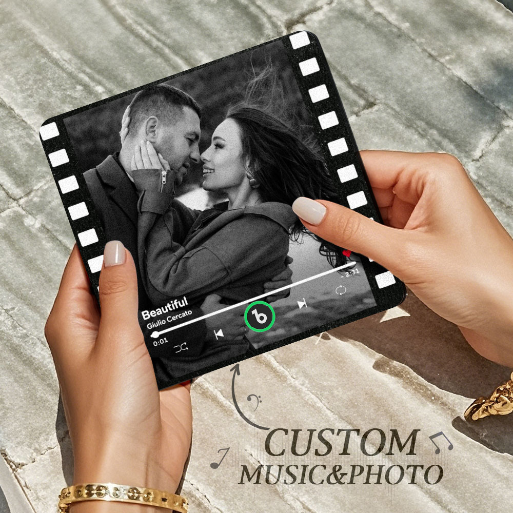 Custom Music Fridge Magnets Custom Music Fridge Magnet Colorful Frame Album Fridge Magnet Can Play Songs Gift for Couple