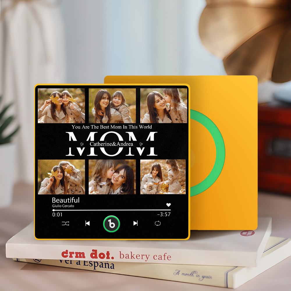 Custom Music Fridge Magnets Custom Music Fridge Magnet Colorful Frame Album Fridge Magnet Can Play Songs Gift for Couple