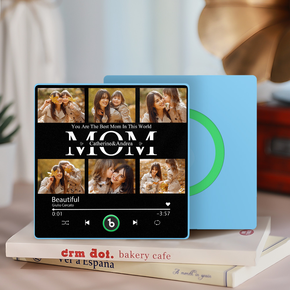 Custom Music Fridge Magnets Custom Music Fridge Magnet Colorful Frame Album Fridge Magnet Can Play Songs Gift for Couple