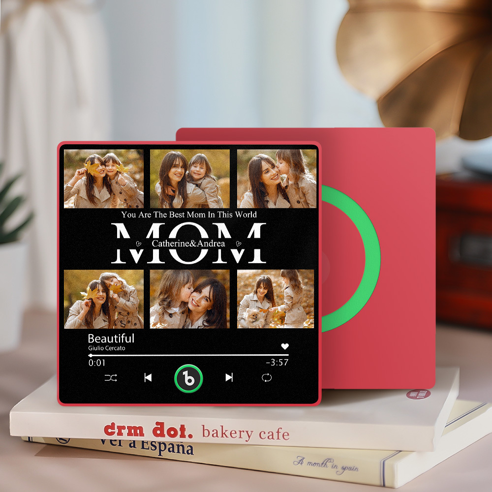 Custom Music Fridge Magnets Custom Music Fridge Magnet Colorful Frame Album Fridge Magnet Can Play Songs Gift for Couple