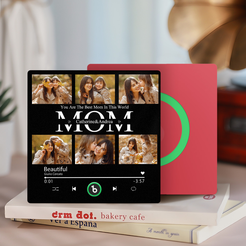 Custom Music Fridge Magnets Custom Music Fridge Magnet Colorful Frame Album Fridge Magnet Can Play Songs Gift for Couple