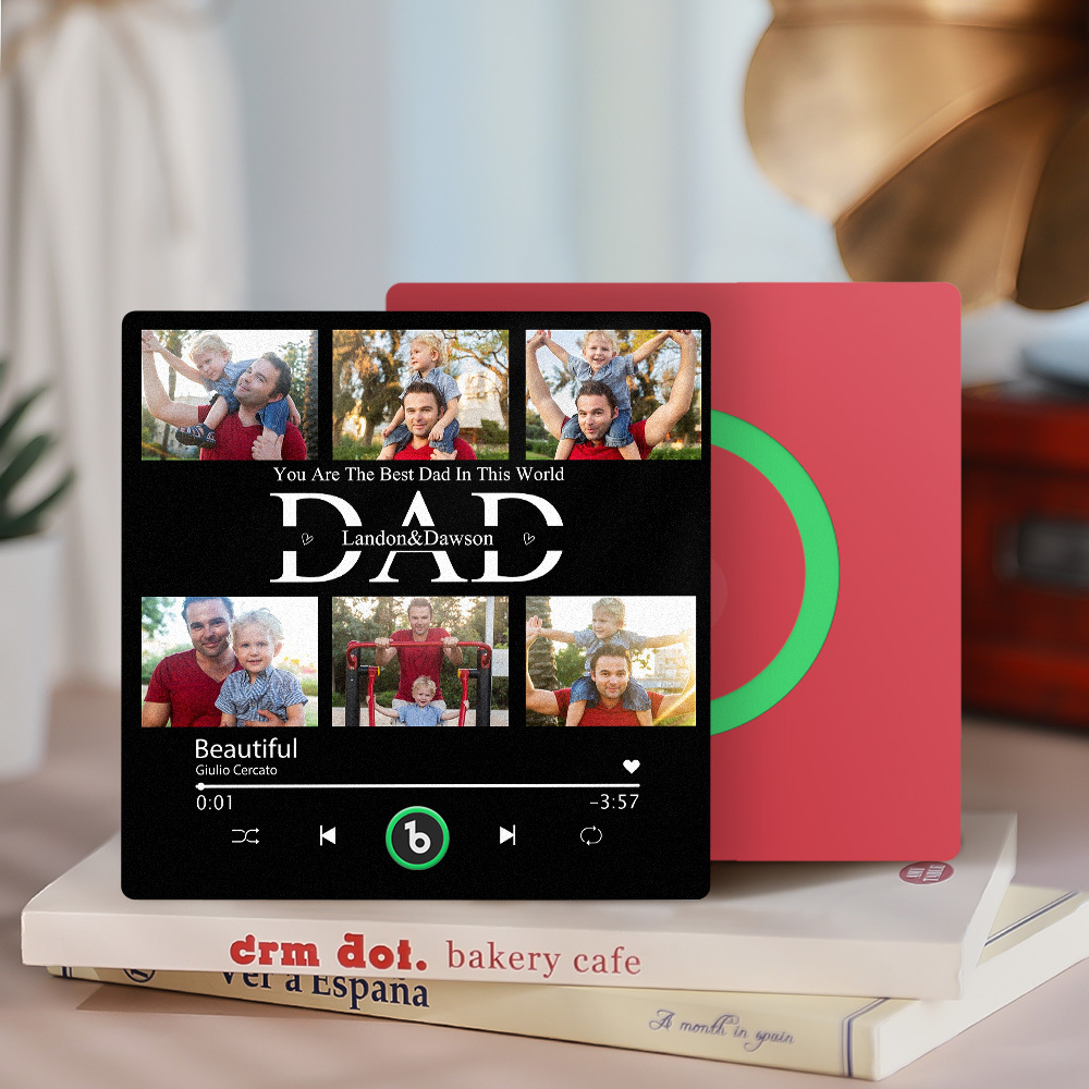 Custom Music Fridge Magnets Custom Music Fridge Magnet Colorful Frame Album Fridge Magnet Can Play Songs Gift for Couple