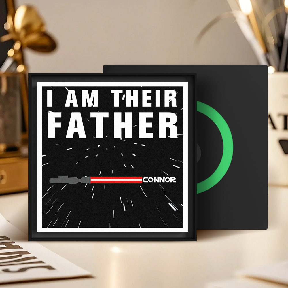 Personalized I AM THEIR FATHER Light Saber Music Fridge Magnet Gift for Father
