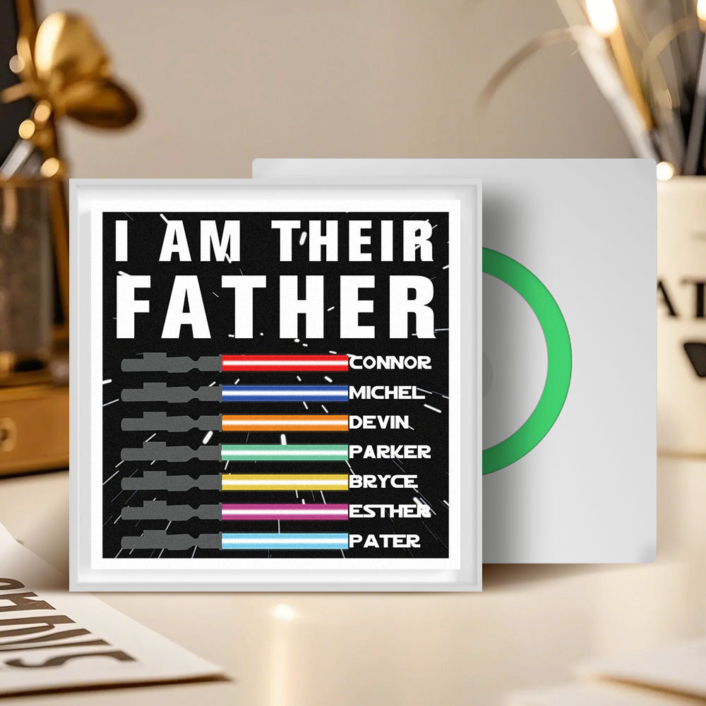 Personalized I AM THEIR FATHER Light Saber Music Fridge Magnet Gift for Father