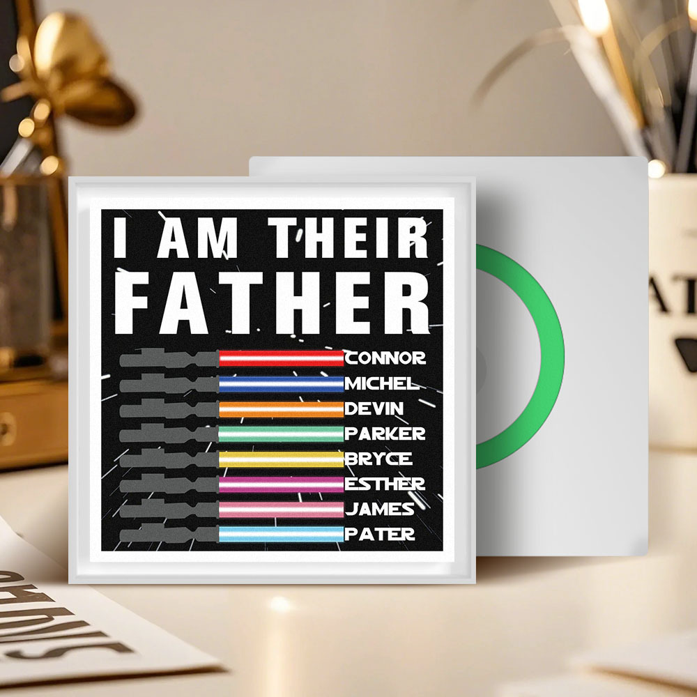 Personalized I AM THEIR FATHER Light Saber Music Fridge Magnet Gift for Father