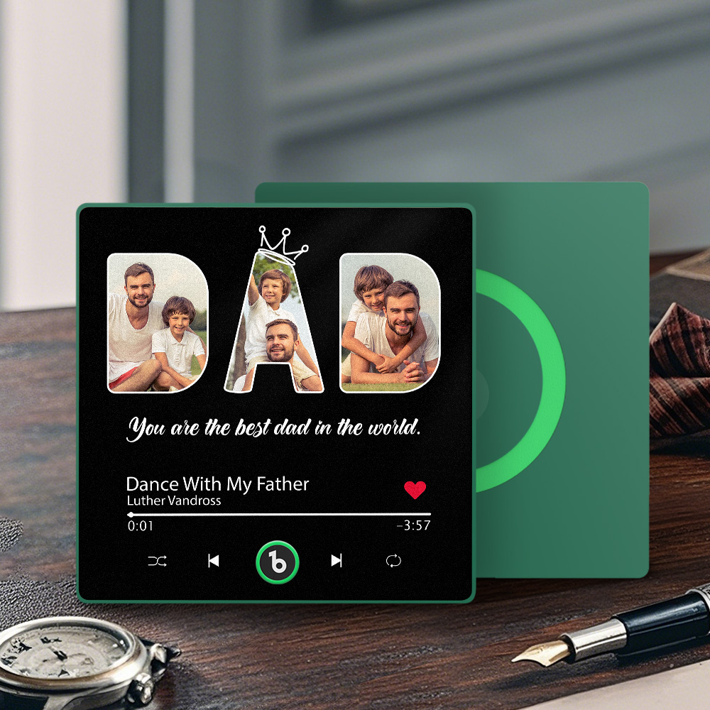 Custom Dad Music Fridge Magnet Gift for Father