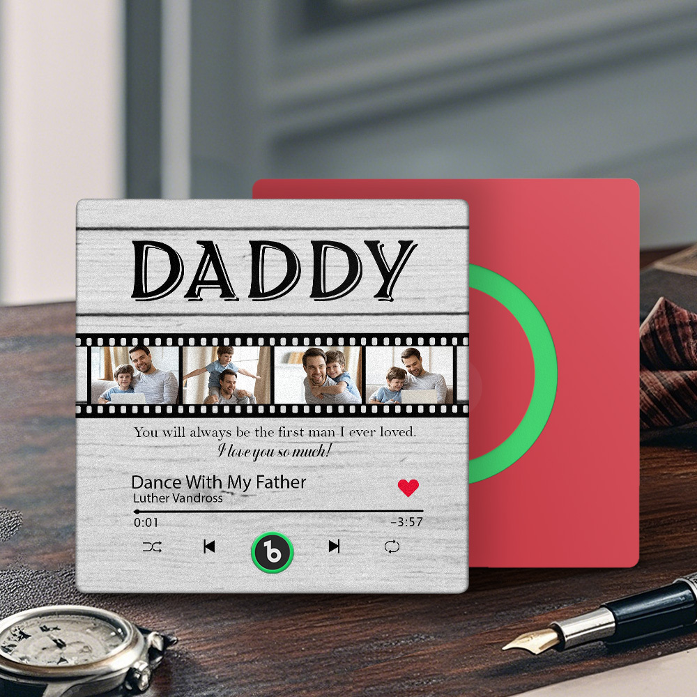 Custom Film Music Fridge Magnet Gift for Father