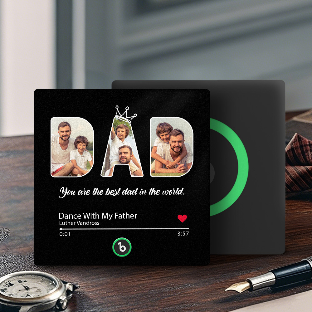 Custom Dad Music Fridge Magnet Gift for Father