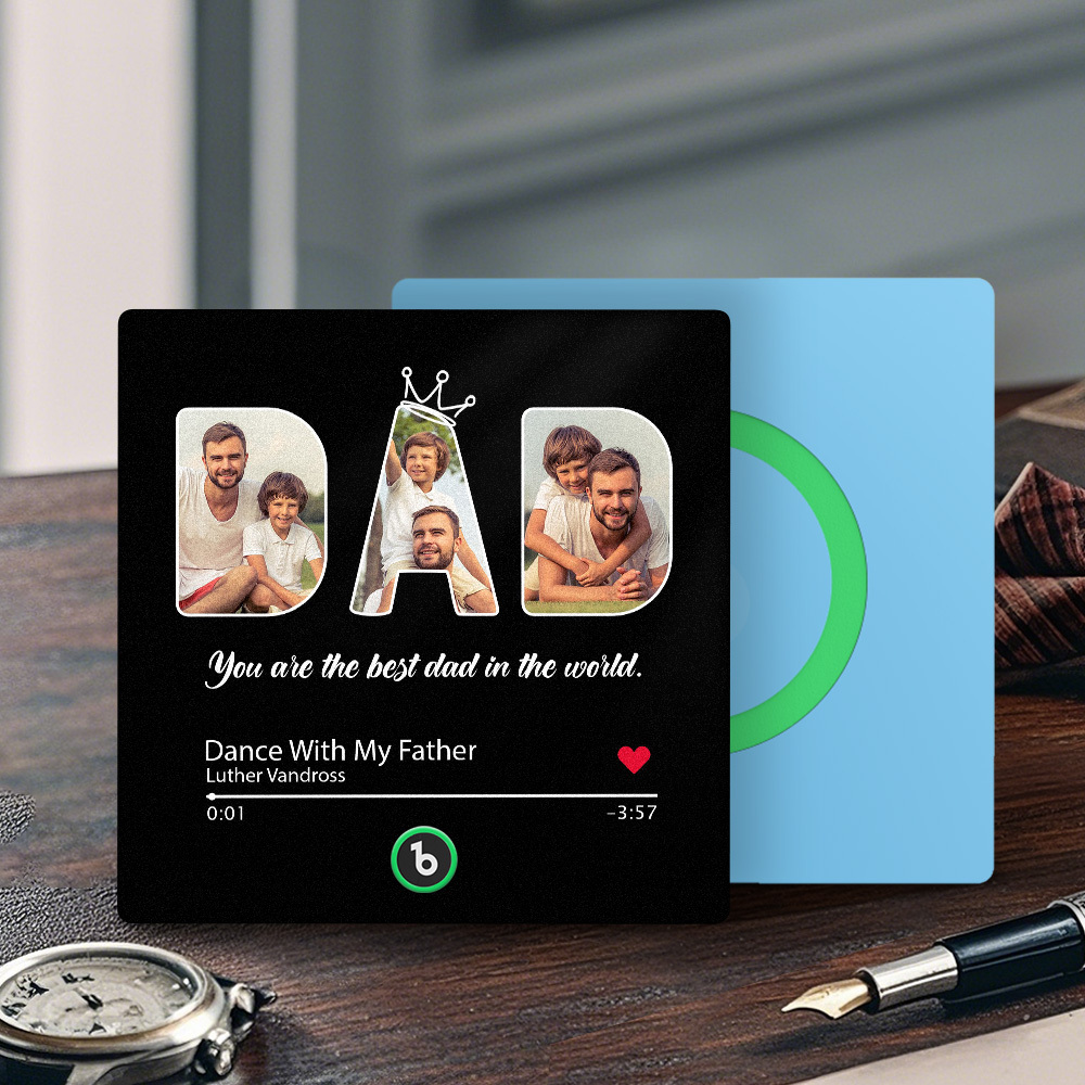 Custom Dad Music Fridge Magnet Gift for Father