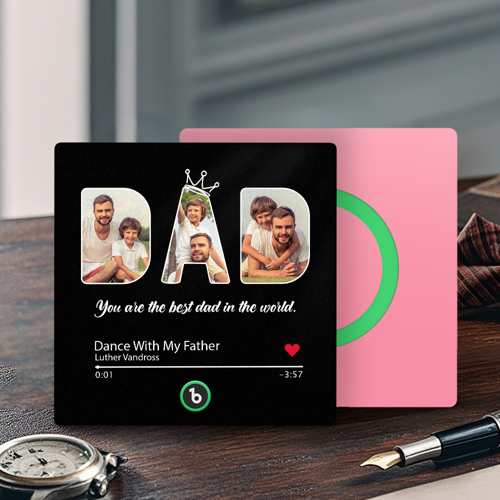 Custom Dad Music Fridge Magnet Gift for Father