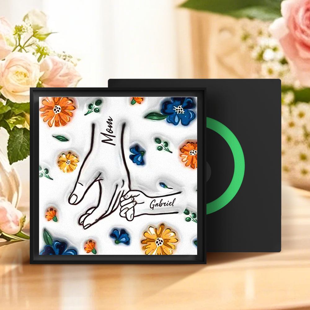 Custom Music Fridge Magnet Personalized 3D Inflated Effect Printed Fridge Magnet You Hold Our Hands Also Our Hearts Mother's Day Gift For Mom Grandma