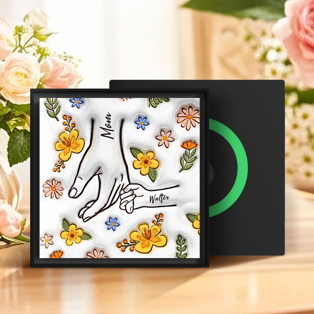 Custom Music Fridge Magnet Personalized 3D Inflated Effect Printed Fridge Magnet You Hold Our Hands Also Our Hearts Mother's Day Gift For Mom For Grandma