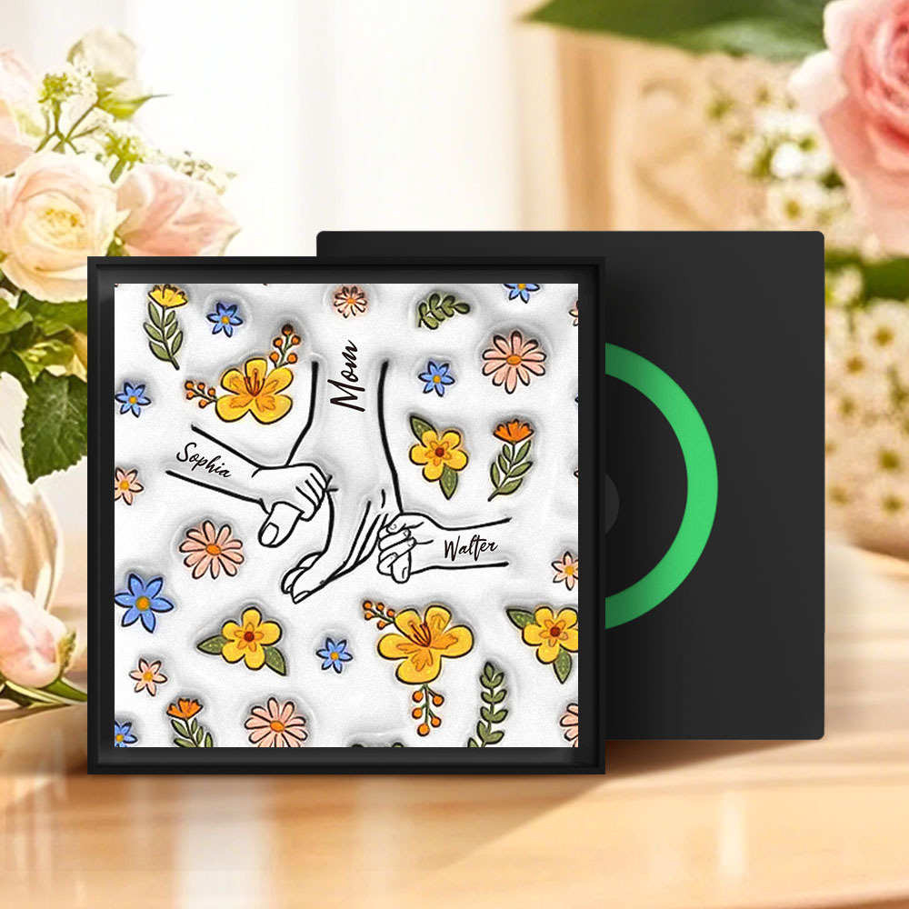 Custom Music Fridge Magnet Personalized 3D Inflated Effect Printed Fridge Magnet You Hold Our Hands Also Our Hearts Mother's Day Gift For Mom For Grandma