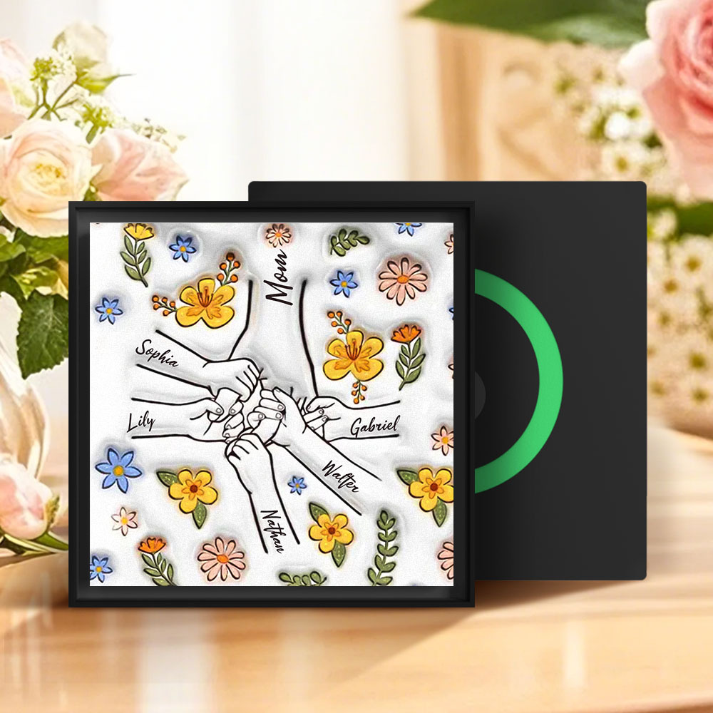 Custom Music Fridge Magnet Personalized 3D Inflated Effect Printed Fridge Magnet You Hold Our Hands Also Our Hearts Mother's Day Gift For Mom For Grandma