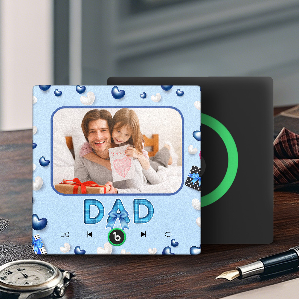 The Day You Became My Dad Personalized Photo Calendar Music Fridge Magnet Father's Day Gift