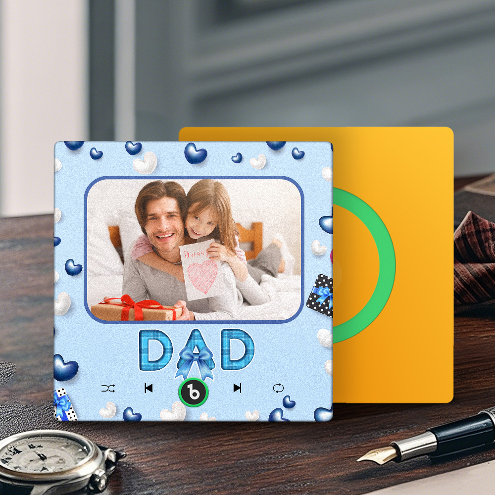 The Day You Became My Dad Personalized Photo Calendar Music Fridge Magnet Father's Day Gift