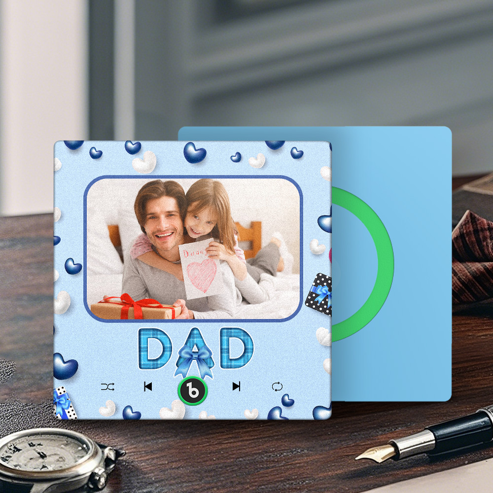 The Day You Became My Dad Personalized Photo Calendar Music Fridge Magnet Father's Day Gift