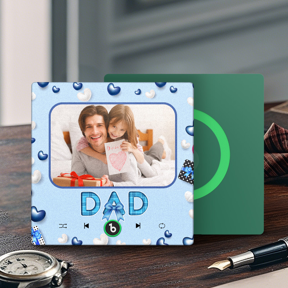 The Day You Became My Dad Personalized Photo Calendar Music Fridge Magnet Father's Day Gift