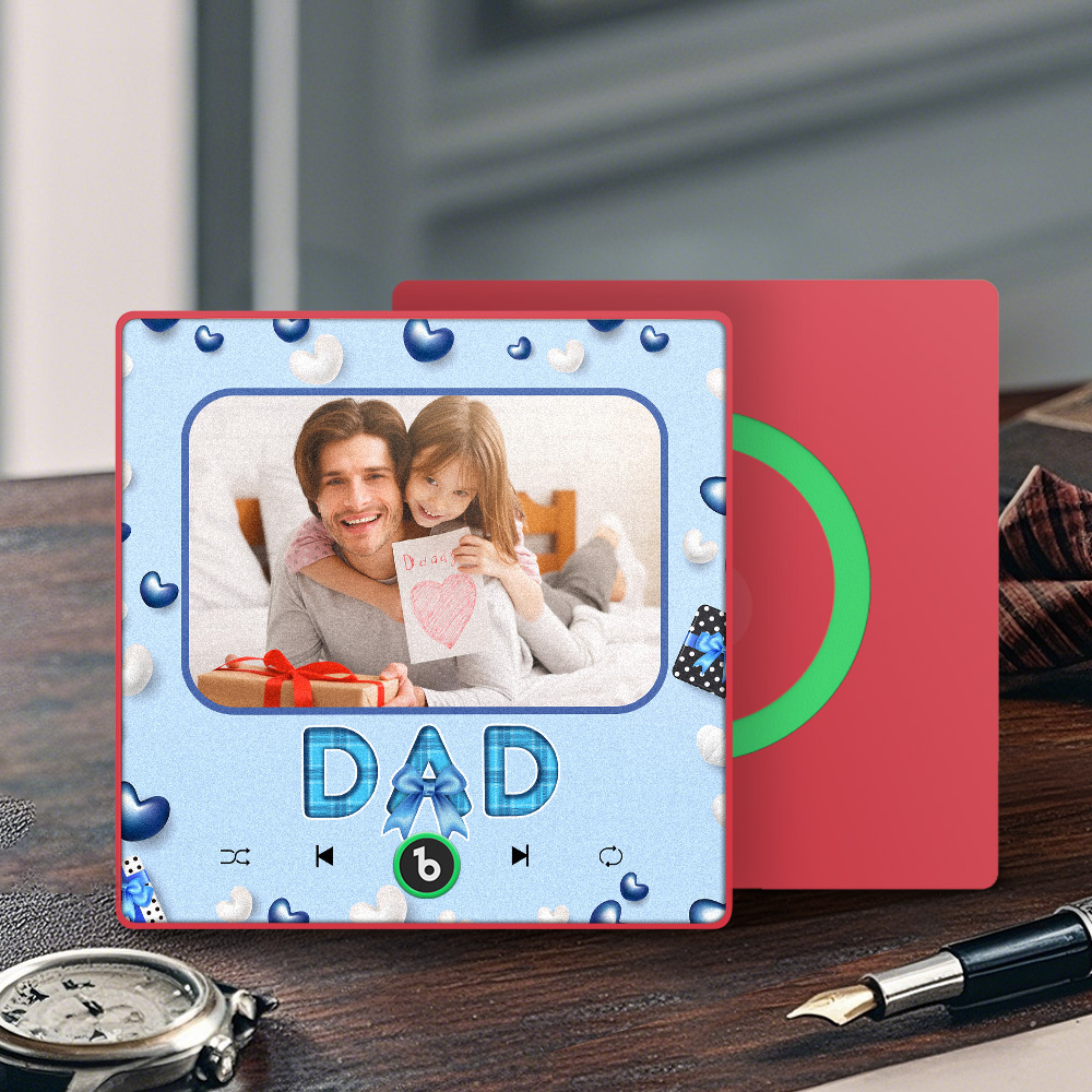 The Day You Became My Dad Personalized Photo Calendar Music Fridge Magnet Father's Day Gift